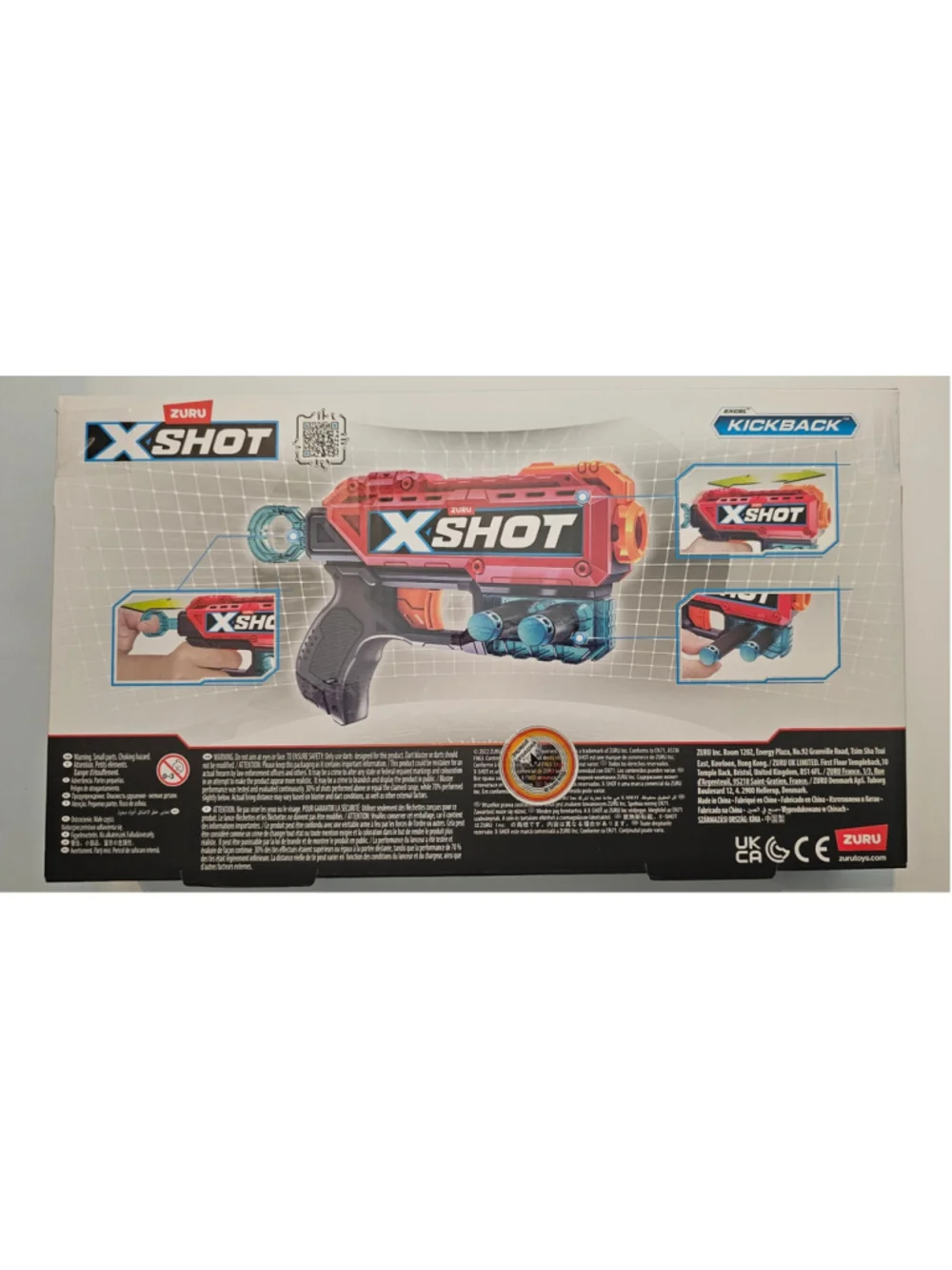 Boys Zuru X-Shot Kickback Toy Blaster One Size Red Black